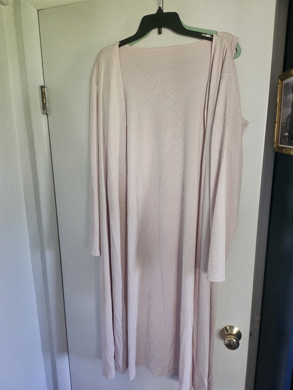 Women's Blush pink 3-Piece Lounge Robe Set - Cozy Layered Sleepwear Trending - Picture 4 of 8